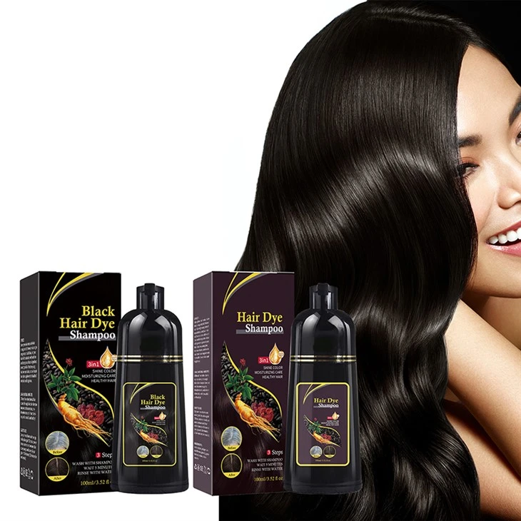 Natural Herbal Black Hair Dye Shampoo